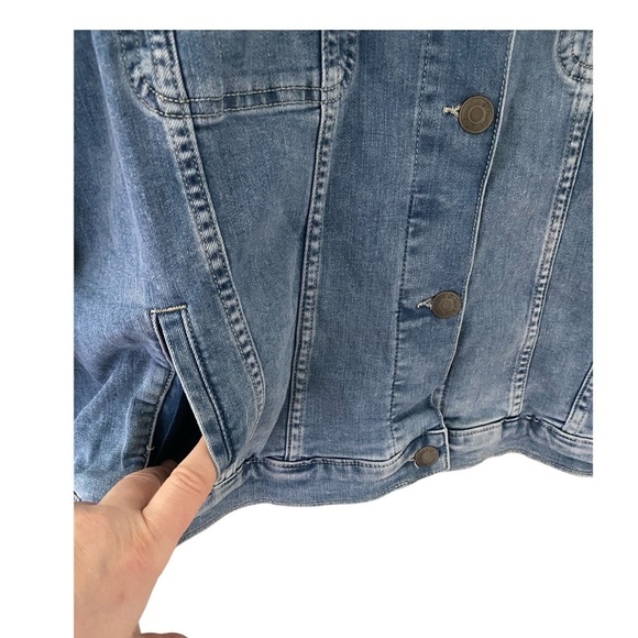 St. John's Bay Light Wash Stretch Denim Jean Jacket NWT Size XXL - Picture 4 of 8